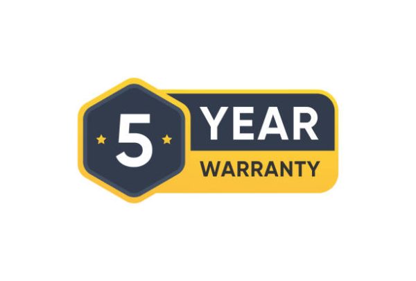 5 Year Product Guarantee